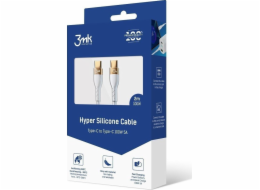 3mk datový kabel - Hyper Silicone Cable C to C 2m 100W, bílá