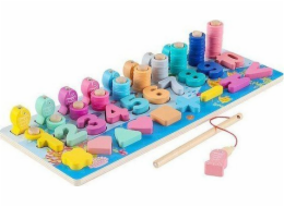 Dřevěná puzzle Montessori čísla