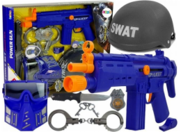 Lean Sport SWAT Police Set Mask Helmet Badge Gun 36 cm