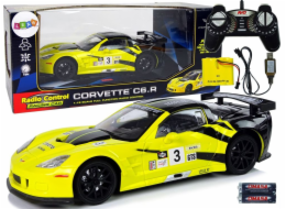 Import leantoys Sports Car Racing R/C 1:18 Corvette C6.R žlutá 2,4 G světla