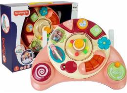 Leantoys Interactive Toy Panel pro kojence Hudba The Sounds of Animals Pink (8499)