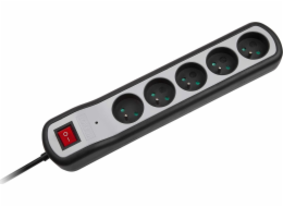 Rebel Power Strip 5 zásuvek se spínačem (1,5 m, 3x1,5 mm)