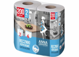 Anna Zaradna Paper ručníky Anna Zaradna, 100 listů, 2 válce, bílá s modrým lisováním