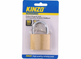 Kinzo - 50 mm mosazného visacího zámku se 3 klíči