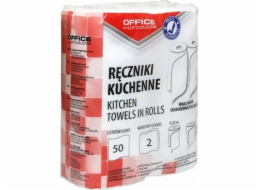 PBS Connect OFFICE PRODUCTS celulózové kuchyňské utěrky, 2-vrstvé, 50 listů, 9,25 m, 2 ks, bílé 22047139-14