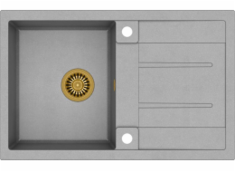 Dřez Quadron MORGAN 111 GraniteQ zlatá / šedá metalíza