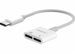Somostel SMS-BZ06 USB adaptér USB-C - Jack 3,5 mm + USB-C bílý (28857)