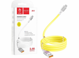 Denmen USB-A – USB-C kabel USB 1 m žlutý (29365)