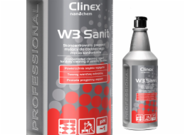 Klinex Kapalina Kapalina pro čištění podlahové glazury stěny v koupelnové sanitární zařízení Clinex W3 Sanit 1L Kapalina Floor Cleating of Wall Glazure v koupelnách v koupelnách clinex w3 sanit 1l