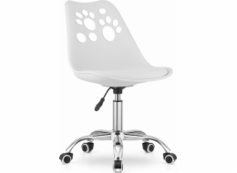 Leobert tisk bílá kancelářská židle