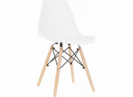 Mufart sada 4 bílých židlí pro obývací pokoj, kancelář nebo jídelnu arno - bílá