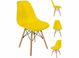 Mufart sada 4 žlutých židlí pro obývací pokoj, kancelář nebo jídelnu Tolv