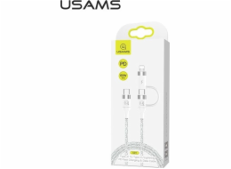 Usams USB-C – USB-C + Lightning kabel 1,2 m bílý (63775-uniw)