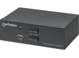 Spínač Manhattan Manhattan Switch KVM Displayport/USB 2x1 4K*60Hz