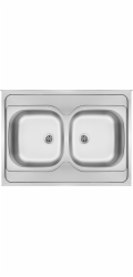 DEANTE TANGO 2 Chamber Sink bez odkapárny 60 x 80 cm oceli (ZM6 320N)
