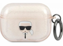 Ochranné pouzdro Karl Lagerfeld Head Glitter pro Airpods Pro gold