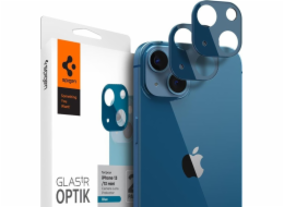 Spigen Tempered Glass for Spigen Optik Campion Clobal Apple iPhone 13/13 Mini Blue [2 Pack]