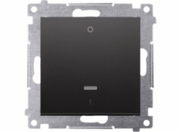 Kontaktní simon Simon 54 Bipolární konektor s LED podsvícení (modul) 10AX 250V Fast Connectory Black Mat DW2L.01/49