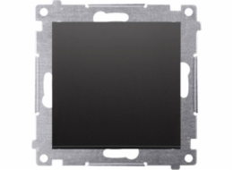 Kontaktní simon Simon 54 jediné tlačítko bez piktogramu (modul) 10AX 250V Fast Black Mat DPR1.01/49