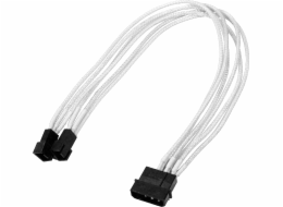 Nanoxie 4pin Molex Adaptér - 2x3pin 30 cm, bílá (900400015)