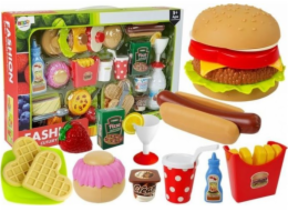 Leantoys Hamburger Set s rychlým jídlem