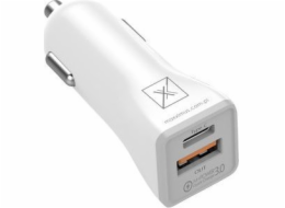 Objednávka nabíječky Maxximus SAMA. MX Kappa 18W PD+QC, USB-A+C WHITE/WHITE