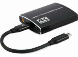 Gembird A-CM-HDMIF2-01 USB-C to dual HDMI adapter  4K 60Hz  black
