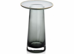Art-pol serenitová váza s límcem H20x13,5 cm šedá