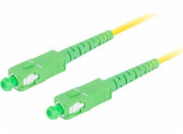 Propojovací kabel z optických vláken SM SC/APC-SC/APC SIMPLEX 3,0MM LSZH G657A1 1m žlutý