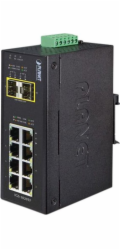 Planet IGS-1020TF, Switch, průmyslový, 8x 10/100/1000T, 2x 100/1000X SFP, -40~+75°C