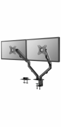 Neomounts FPMA-D650D - Montážní sada - plný pohyb - pro 2 LCD displeje - ocel - černá - velikost obrazovky: 17"-27" - upevnění svorkou, průchodka, upevnitelné na stůl