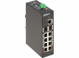 Dahua PFS3211-8GT-120-V2 - Přepínač - neřízený - 8 x 10/100/1000 (PoE) + 2 x 1000 (uplink) + 1 x 10/100/1000 (uplink) - desktop - PoE (120 W)