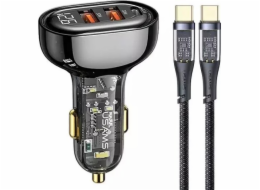 USB usams usams kabel sama. 2XUSB + 1XUSB-C 80W Fast Charge + USB-C Cable-USB-C BXLACCTC01
