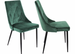 Mufart set 2 židle tmavě zelená, Rosa Velvet