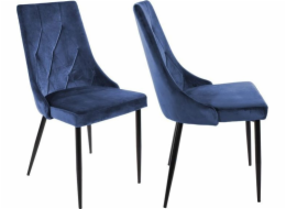 Mufart sada 2 židlí Navy Blue, Velvet Rosa