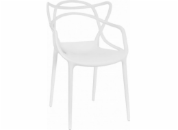 Mufart sada 4 bílých židlí o obývacím pokoji, kanceláři, restauraci, kuchyni a jídelně