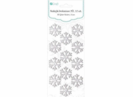 Dalprint 3D DPCRAFT třpytivé samolepky Snowflakes 12 ks.