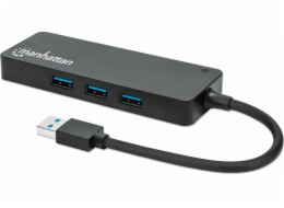 HUB USB Manhattan 1x SD 1X MicroSD + 3x USB-A 3.2 Gen1 (164931)
