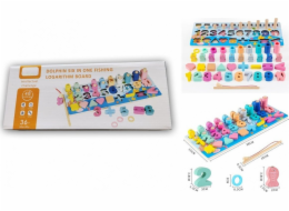 Ramiz Vzdělávací dřevěné hry 4v1 pro děti Mořský svět - rybaření + učení čísel + třídič