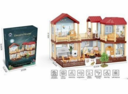 Dollhouse Village Red Roof Lighting