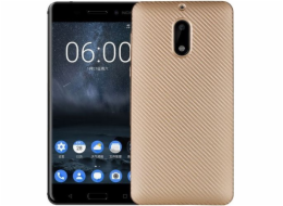 Uhlíková&nbsp;vlákna&nbsp;Nokia&nbsp;6&nbsp;Zloty/Gold&nbsp;pouzdro