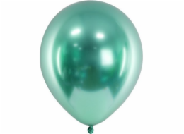 PartyDeco Latex Balloons balená kovové zelené helium