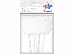 Titanum Látkové listy na drátě TITANUM 5 cm 10 ks. bílá Titanum Creative