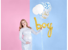 PARTY DECO BALLOON FOIL Boy Inscription, Gold, 63,5x74 cm Universal