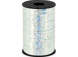 Party Deco Holografická stříbrná plastová stuha, 5 mm, univerzální