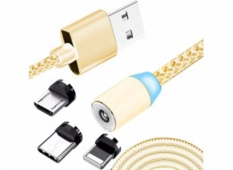 USB&nbsp;USB-A&nbsp;Retoo&nbsp;Cable-USB-C&nbsp;+&nbsp;MicrousB&nbsp;+&nbsp;Lightning&nbsp;1&nbsp;m&nbsp;Gold&nbsp;(E216-4)