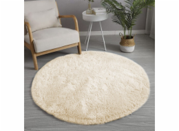 Strado Kulatý koberec Shaggy Strado 100x100 CreamBeige (Beige), univerzální