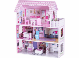 Jokomisiada Wooden House for Dolls Furniture LED Light for4130