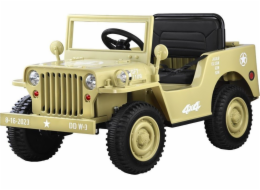 Jokomisiada Willys 4x4 vojenské auto na baterie + dálkové ovládání (PA0263 JZ)