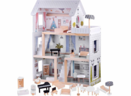 Jokomisiada Wooden Dollhouse ve stylu Boho LED ZA4131